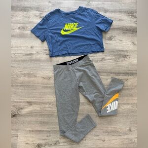 Nike set! Crop top and Gray Leggings